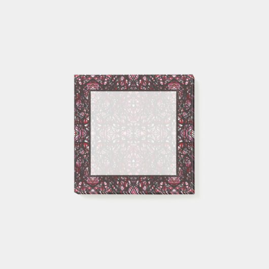 Trickster Rode Abstracte Inktkunst uit India Post-it® Notes (Voorkant)