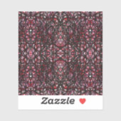 Trickster Rode Abstracte Oost-Indische Inkt Kunst Sticker (Vel)