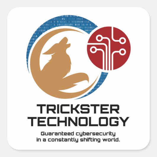 Trickster Technology sticker (licht) (Voorkant)