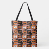 Trickster Tegels: een Halloween Quartet Tote Bag (Achterkant)