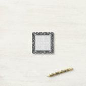 Trickster Zwart en Wit Abstracte Oost-Indische Ink Post-it® Notes (Op bureau)