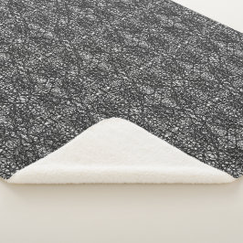 Trickster Zwart en Wit Abstracte Oost-Indische Ink Sherpa Deken