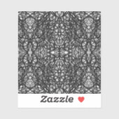 Trickster Zwart en Wit Abstracte Oost-Indische Ink Sticker (Vel)
