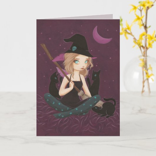 Tricksters - Fairy gothic hekcard Kaart (Gele Bloem)
