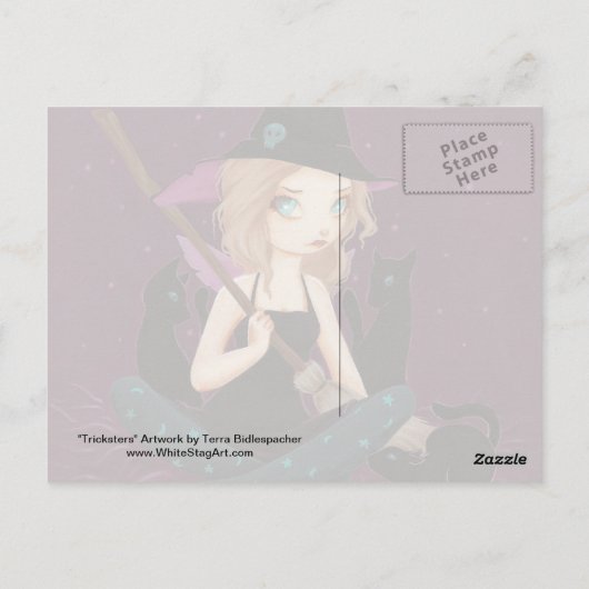 Tricksters - gothic-heks-briefkaart briefkaart (Achterkant)