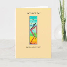 Tricky Afrikaanse danser Happy Birthday Kaart