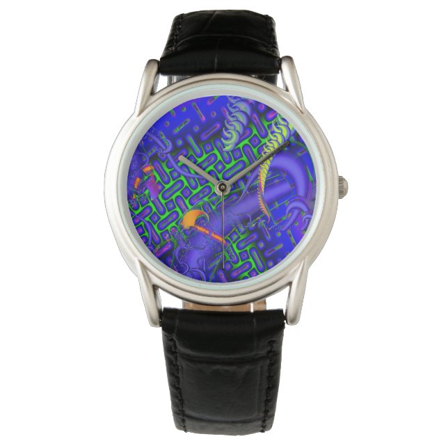 Tricky Bugger 3D Fractal Horloge (Voorkant)