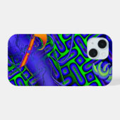 Tricky Bugger 3D Fractal iPhone 15 Case (Achterkant horizontaal)