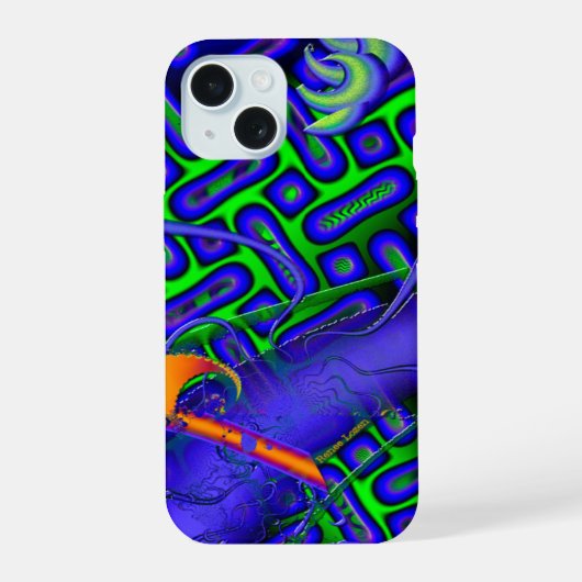 Tricky Bugger 3D Fractal iPhone 15 Case (Achterkant)