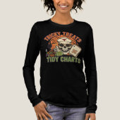 Tricky Treats Tidy Charts Nurse Halloween Tri-Blend Shirt (Voorkant)