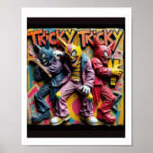 Tricky Tricky Music Groove Party Vibes Sticker  Poster (Voorkant)