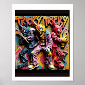 Tricky Tricky Music Groove Party Vibes Sticker  Poster