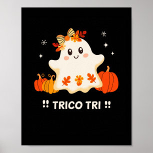 Trico Tri Schattigee Halloween Spooky Mexicaanse G Poster