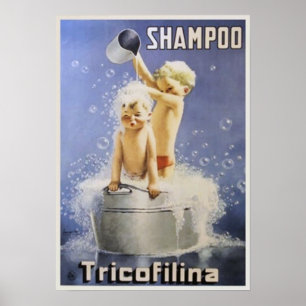 TricoFilina Shampoo  Bathroom Decor Poster