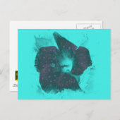 Tricolor Abstracte hibiscus Briefkaart (Voorkant / Achterkant)