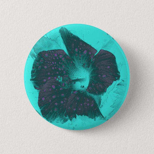 Tricolor Abstracte hibiscus Ronde Button 5,7 Cm (Voorkant)