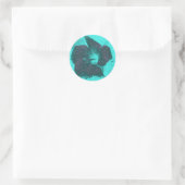 Tricolor Abstracte hibiscus Ronde Sticker (Tas)