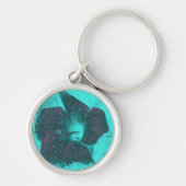 Tricolor Abstracte hibiscus Sleutelhanger (Voorkant)