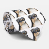 Tricolor Aussie Shepherd Tie Stropdas (Opgerold)