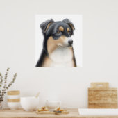 Tricolor Australian Shepherd Poster (Keuken)