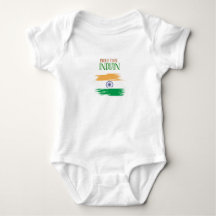 Tricolor Baby Body - Trots op India 