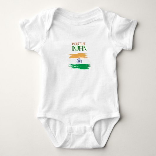 Tricolor Baby Body - Trots op India Romper (Voorkant)