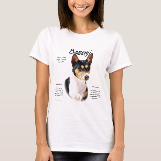 Tricolor Basenji Geschiedenis, Alles over Basenji' T-shirt (Voorkant)