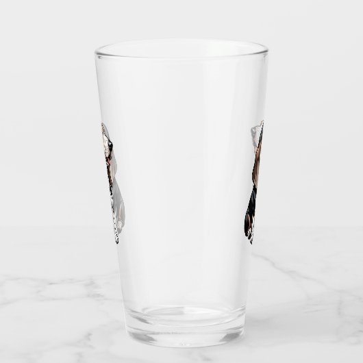 Tricolor Basset Hound Glas (Rechts)