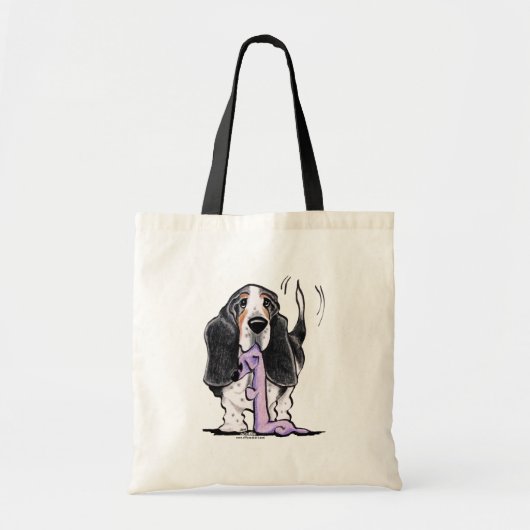 Tricolor Basset Houndspel Tote Bag (Voorkant)