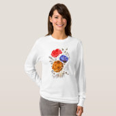 Tricolor Bloemen T-shirt (Voorkant volledig)