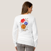 Tricolor Bloemen T-shirt (Achterkant volledig)