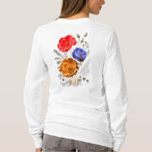 Tricolor Bloemen T-shirt (Achterkant)