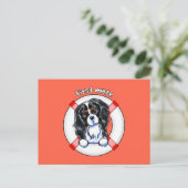 Tricolor Cavalier CKCS First Mate Briefkaart (Staand voorkant)