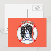 Tricolor Cavalier CKCS First Mate Briefkaart (Voorkant / Achterkant)