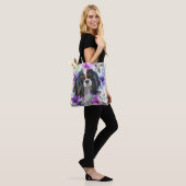 Tricolor cavalier dog art canvas tas (Op model)