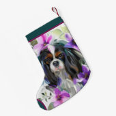 Tricolor Cavalier Kerststaart | Versiering Kleine Kerstsok (Achterkant (Hangend))