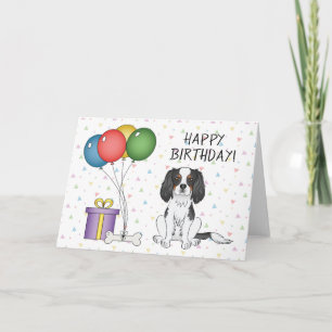 Tricolor Cavalier King Charles Spaniel - Birthday Kaart