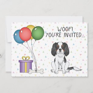 Tricolor Cavalier King Charles Spaniel - Birthday Kaart
