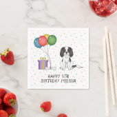 Tricolor Cavalier King Charles Spaniel - Birthday Servet (Insitu)