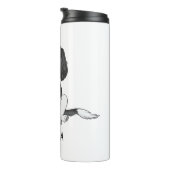 Tricolor Cavalier King Charles Spaniel Dog & Name Thermosbeker (Geroteerd rechts)