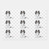 Tricolor Cavalier King Charles Spaniel Dog Pattern Inpakpapier Vel (Voorkant)