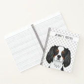 Tricolor Cavalier King Charles Spaniel Head & Text Notitieboek (Binnen)