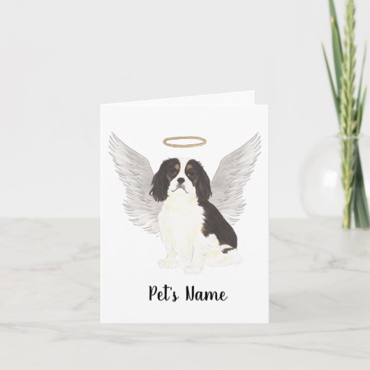 Tricolor Cavalier King Charles Spaniel Kaart (Voorkant)
