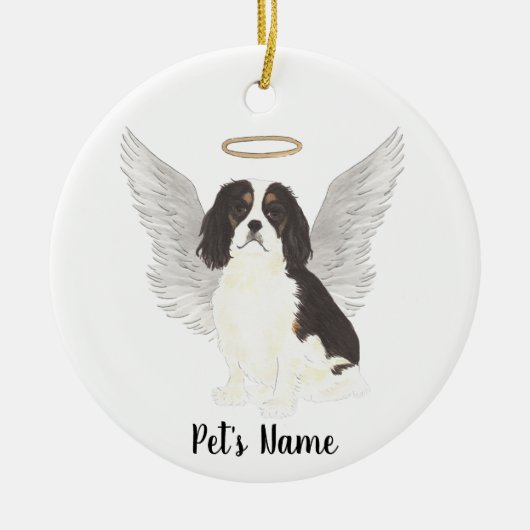 Tricolor Cavalier King Charles Spaniel Keramisch Ornament (Voorkant)
