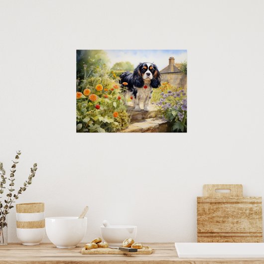Tricolor Cavalier King Charles Spaniel Poster (Keuken)
