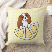 Tricolor Cavalier Lemon Gingham Sierkussen (Deken)