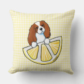 Tricolor Cavalier Lemon Gingham Sierkussen (Voorkant)