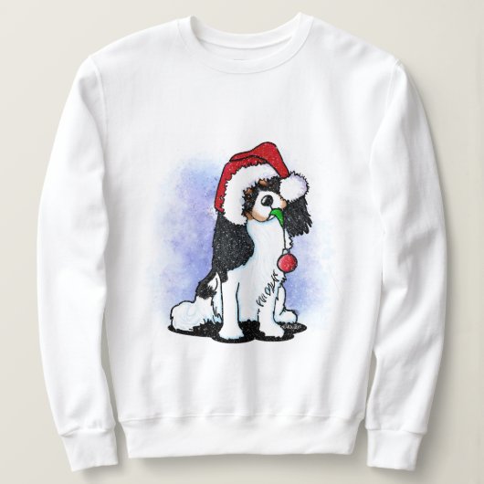 Tricolor Cavalier Spaniel kerstshirt Trui (Design voorkant)