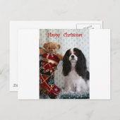 Tricolor Christmas Cavalier Feestdagenkaart (Voorkant / Achterkant)