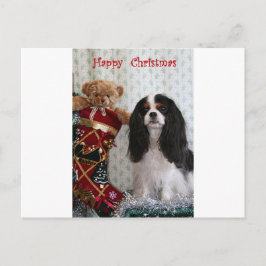 Tricolor Christmas Cavalier Feestdagenkaart